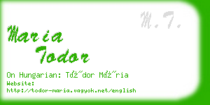 maria todor business card